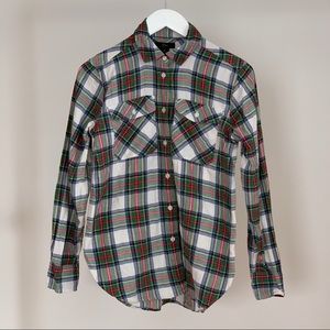 JCrew Plaid Button Down, Size 0